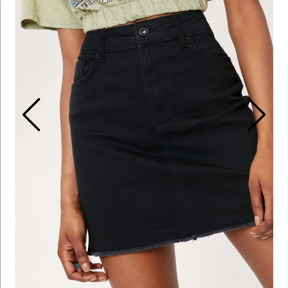 Nasty Gal black jean skirt
